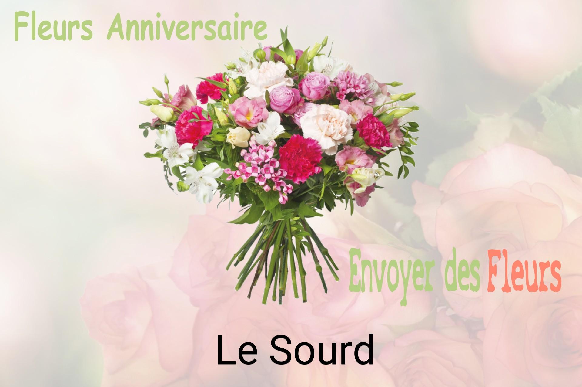 Bouquet de fleurs d’anniversaire livré à Le Sourd